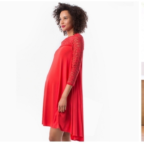 Rosie Pope Maternity Shift Dress With Lace, size S - Picture 3 of 12